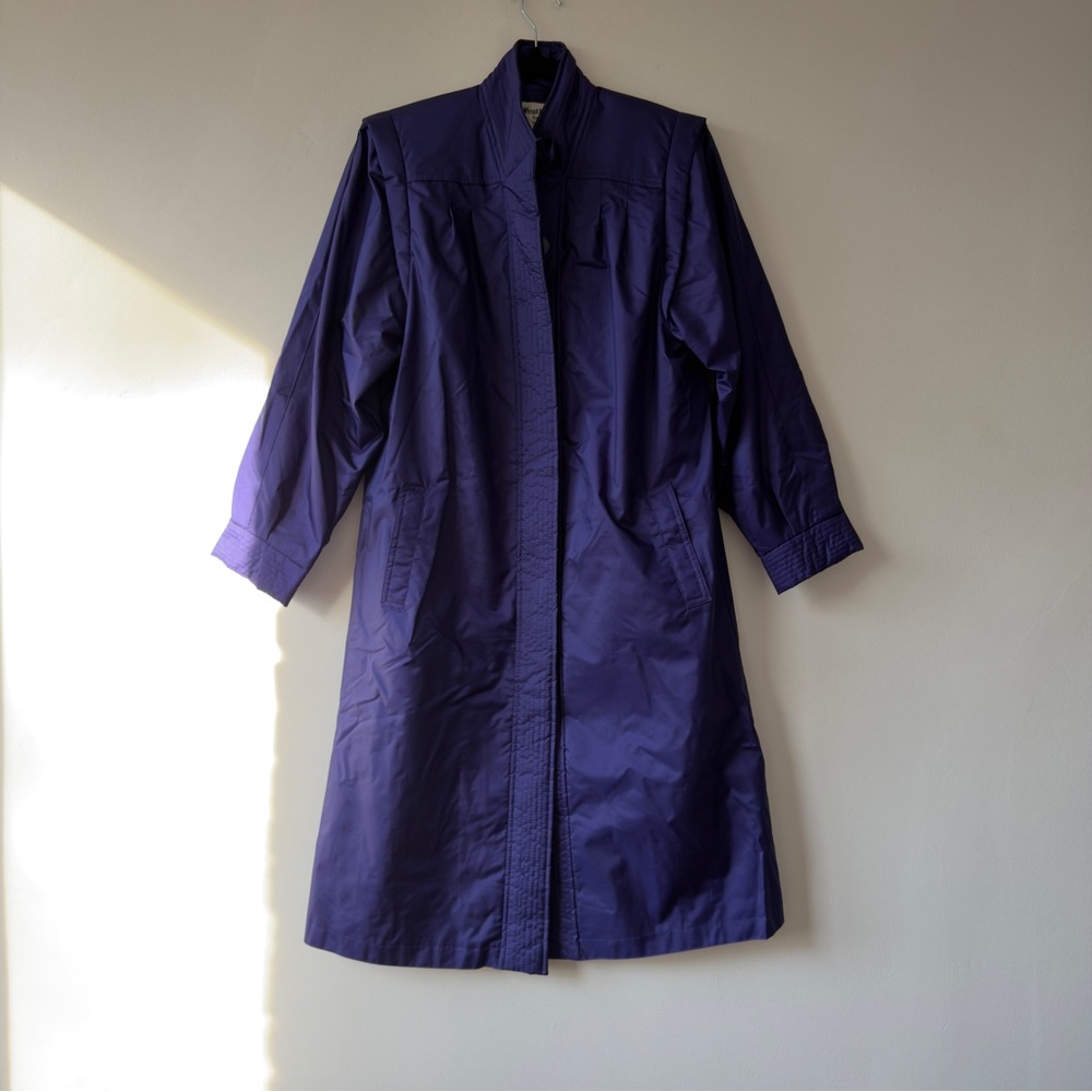 Women's Purple Long Trench‎ Coat Weather Wise by Micki